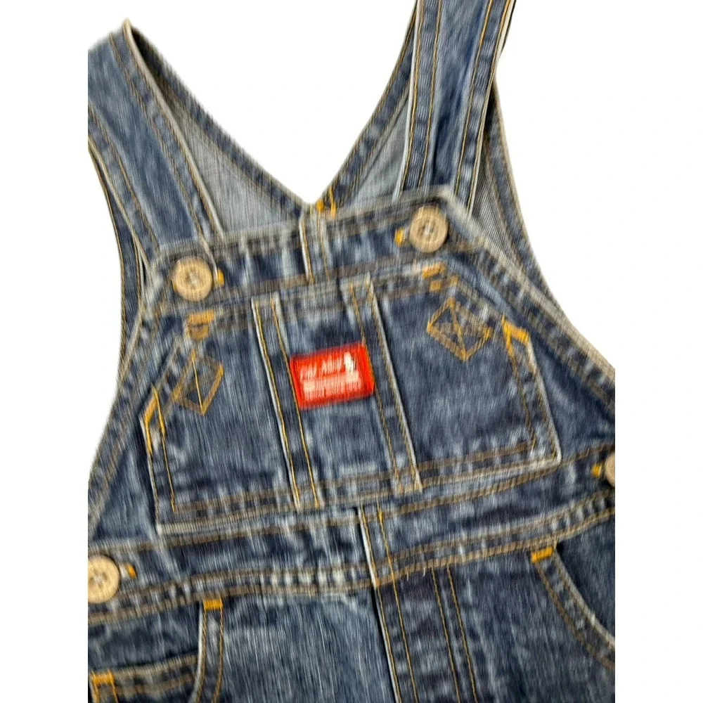 Vintage Old Navy Infant 6-12 months puppy logo y2k denim overalls jeans
